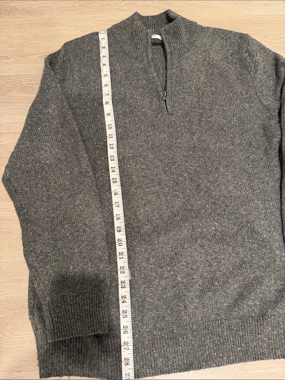 Sonoma Men's Size XXL Charcoal Gray Half-Zip Sweater